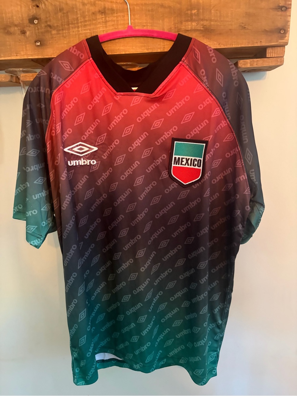 Umbro Mexico Soccer Jersey - Red, Green, Black